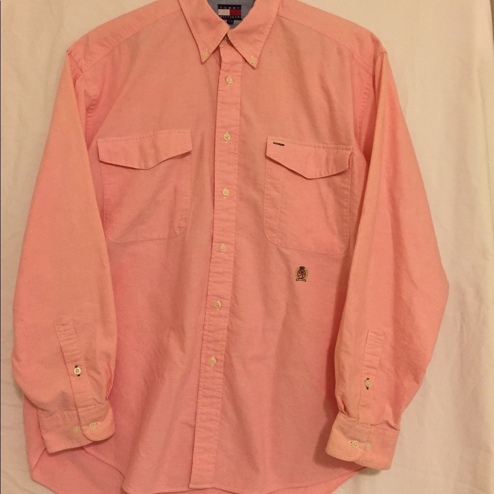 Tommy Hilfiger shirt pink (L) button up button dn
